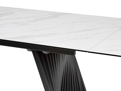Стол IVAR 200 MARBLES KL-99 Белый мрамор, итальянская керамика, ®DISAUR