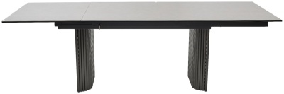 Стол RAGNAR 180 цвет 1699 Серая кожа, керамика / Темно-серый каркас, ®DISAUR