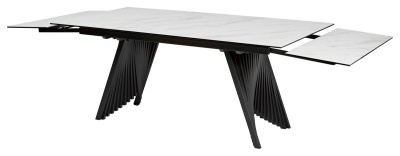 Стол IVAR 180 MARBLES KL-99 Белый мрамор, итальянская керамика/серый, ®DISAUR