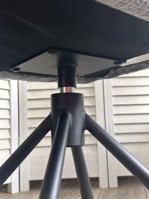 Стул EILAT 360 град. поворот с возвратом, Cremona-95 серый, ткань / Черный, ®DISAUR