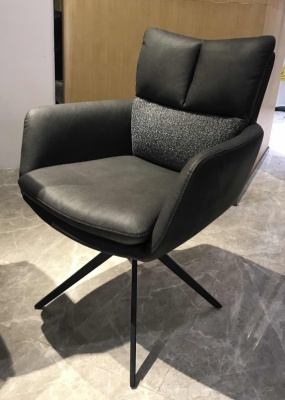 Стул LUIS 360 град. поворот Серый Maison 99# / OTE COBBLE 457 / черный каркас, ®DISAUR