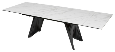 Стол IVAR 180 MARBLES KL-99 Белый мрамор, итальянская керамика/серый, ®DISAUR