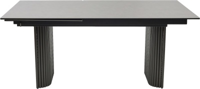 Стол RAGNAR 180 цвет 1699 Серая кожа, керамика / Темно-серый каркас, ®DISAUR