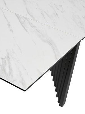 Стол IVAR 180 MARBLES KL-99 Белый мрамор, итальянская керамика/серый, ®DISAUR
